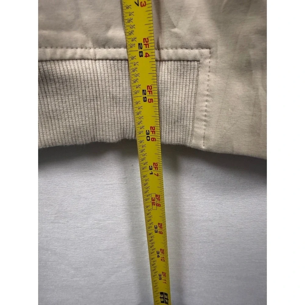 TravisMathew Mens XL Tan Beige Full Zip Bomber Jacket Lightweight Stretch Golf